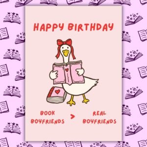 Book Boyfriend Birthday Card